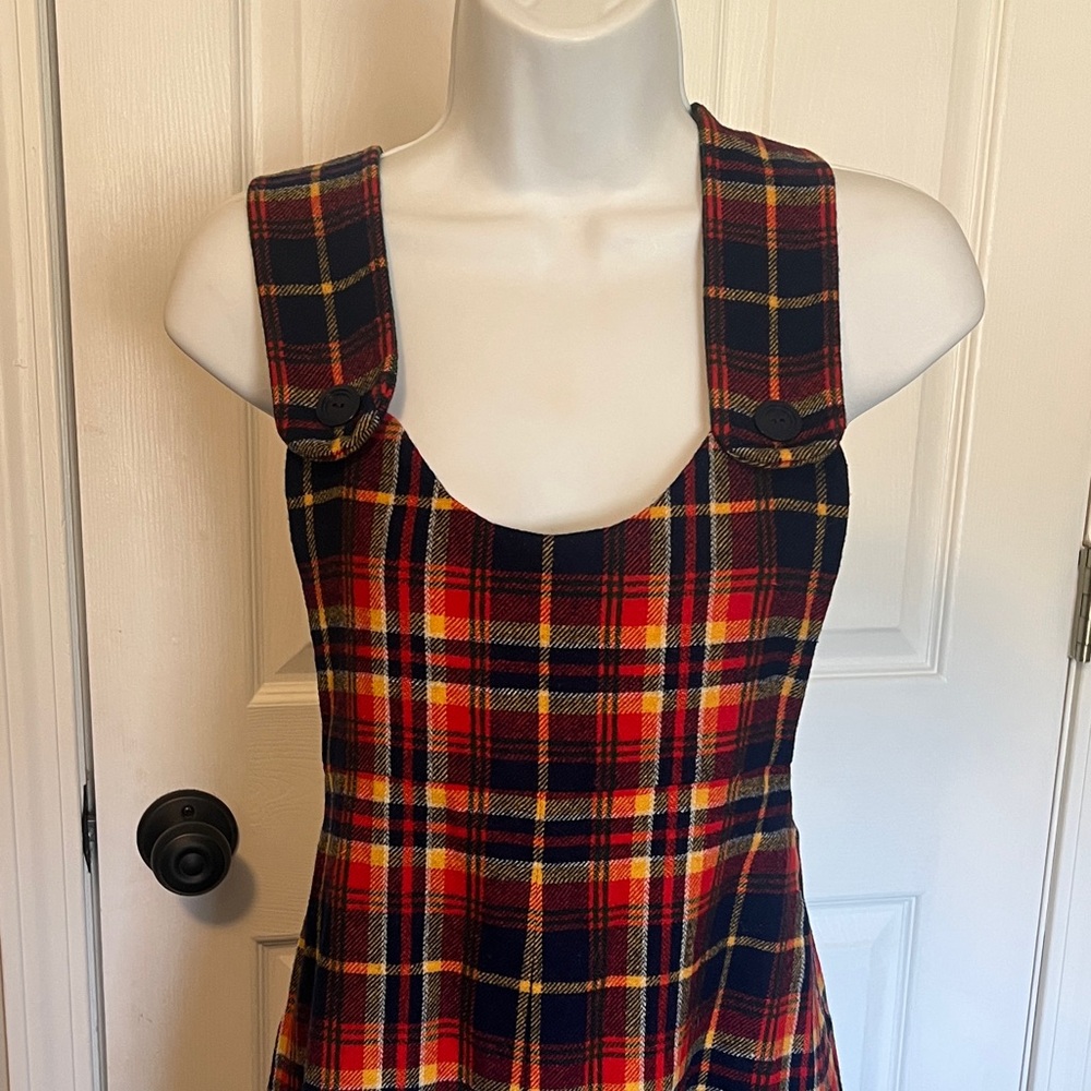 Rare Pendleton Unique Virgin Wool Plaid Sleeveles… - image 2
